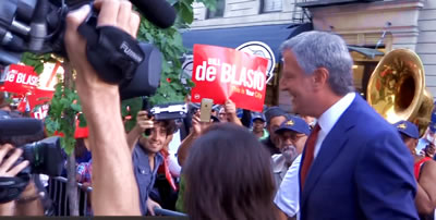 2017 mayoral debates nyc bill de blasio sal albanese photos