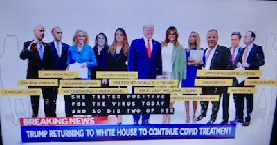 trump hospital visit was a hoax trump fakes hospital visit to turn around campaign in polls 