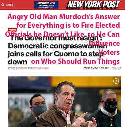 andrew cuomo's troubles nursing homes harassment governor cuomo murdoch fox wsj ny post