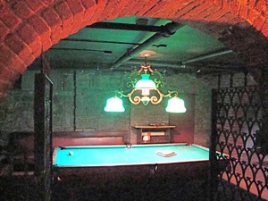 pool room inside the Steinway Mansion