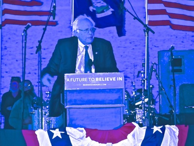 bernie sanders queens nyc photos