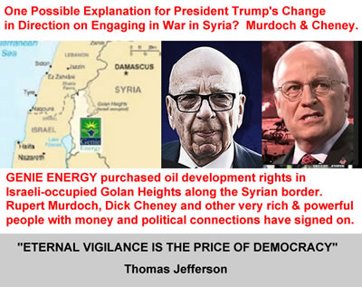 genie energy and golan heights oil fields illegal golan heights oil fields syria genie energy dick cheney rupert murdoch