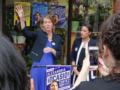 zephyr teachout candidate for attorney general photo w/ alexandria ocasio-cortez astoria queens bronx nyc teachout photo ocasio photo