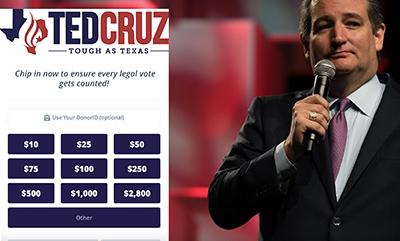 ted cruz election objections seem a fundraising scam