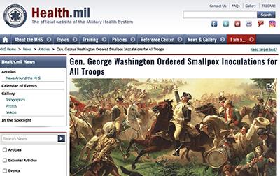history of vaccinations in us george washington vaccinated troops against small pox vaccinations us america history