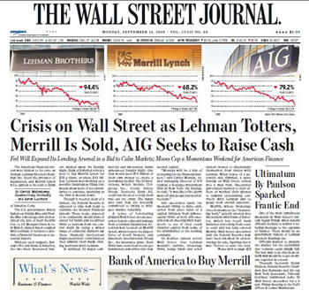 wsj bush financial crisis 2008